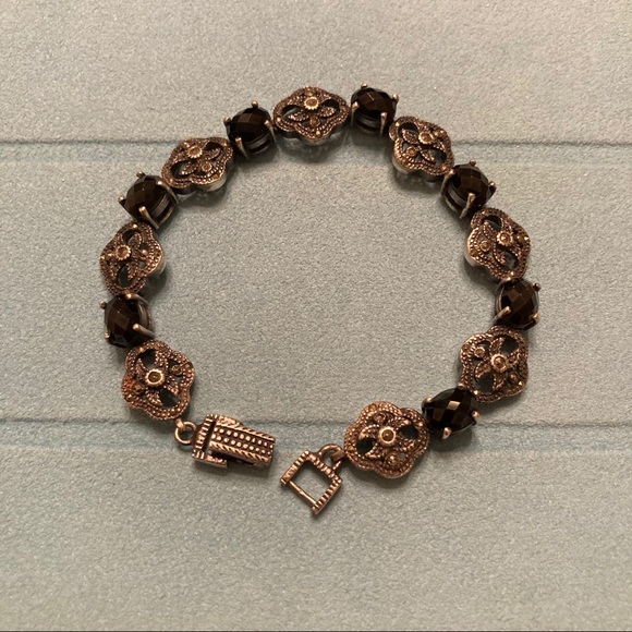 Silver bracelet with zircons - Picture 1 of 7